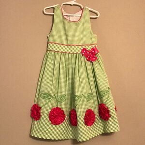 Jessica Ann Green Gingham Dress - Size 6
